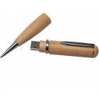Caneta Pen Drive Em Bambu 4Gb