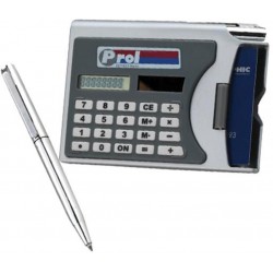 Calculadora Com Porta Cartão E Mini Caneta
